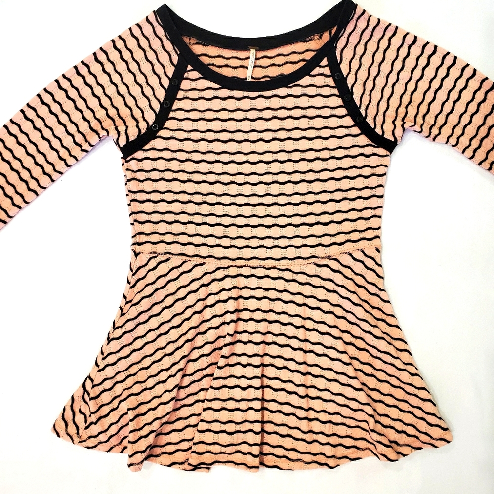 Free People Lightweight Peplum Sweater